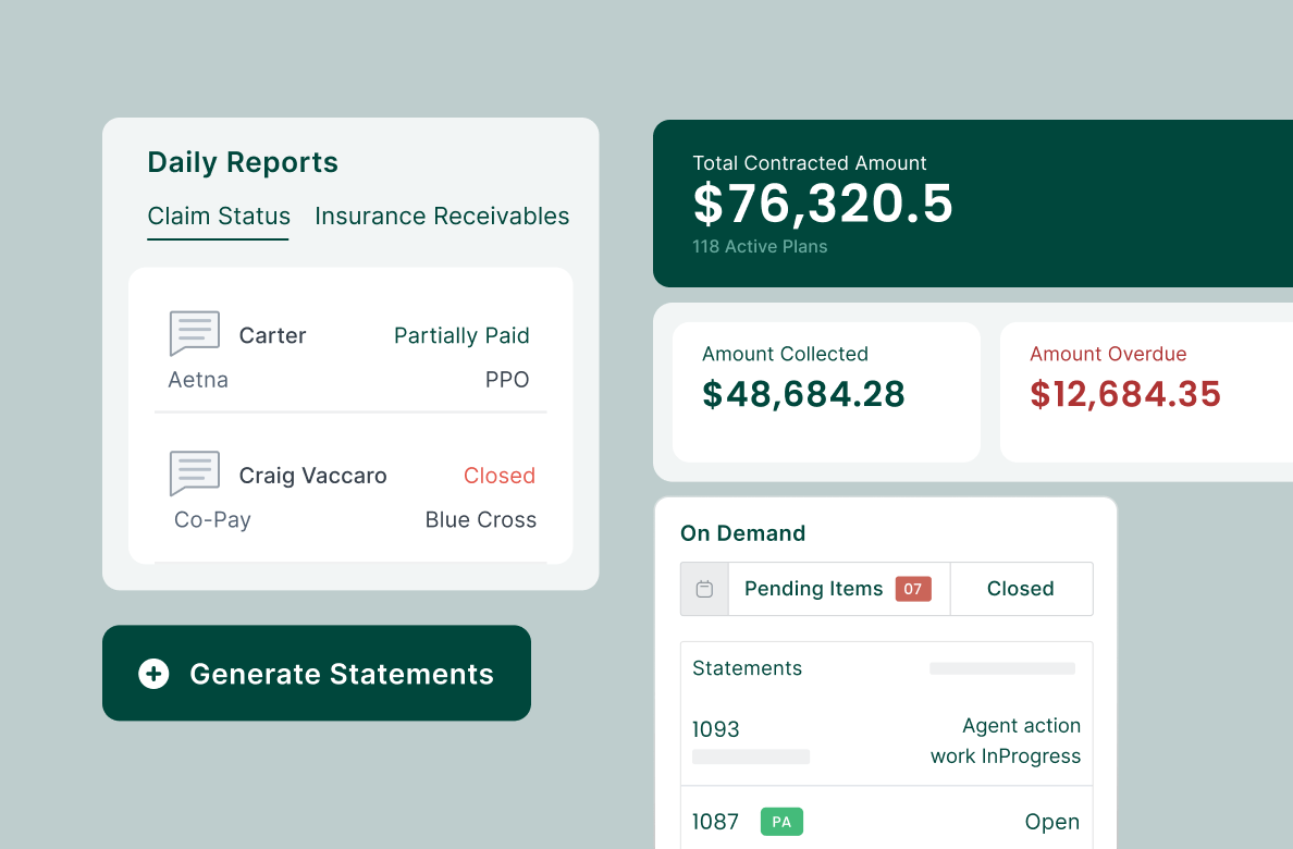 Tracks Receivables with Dashboards