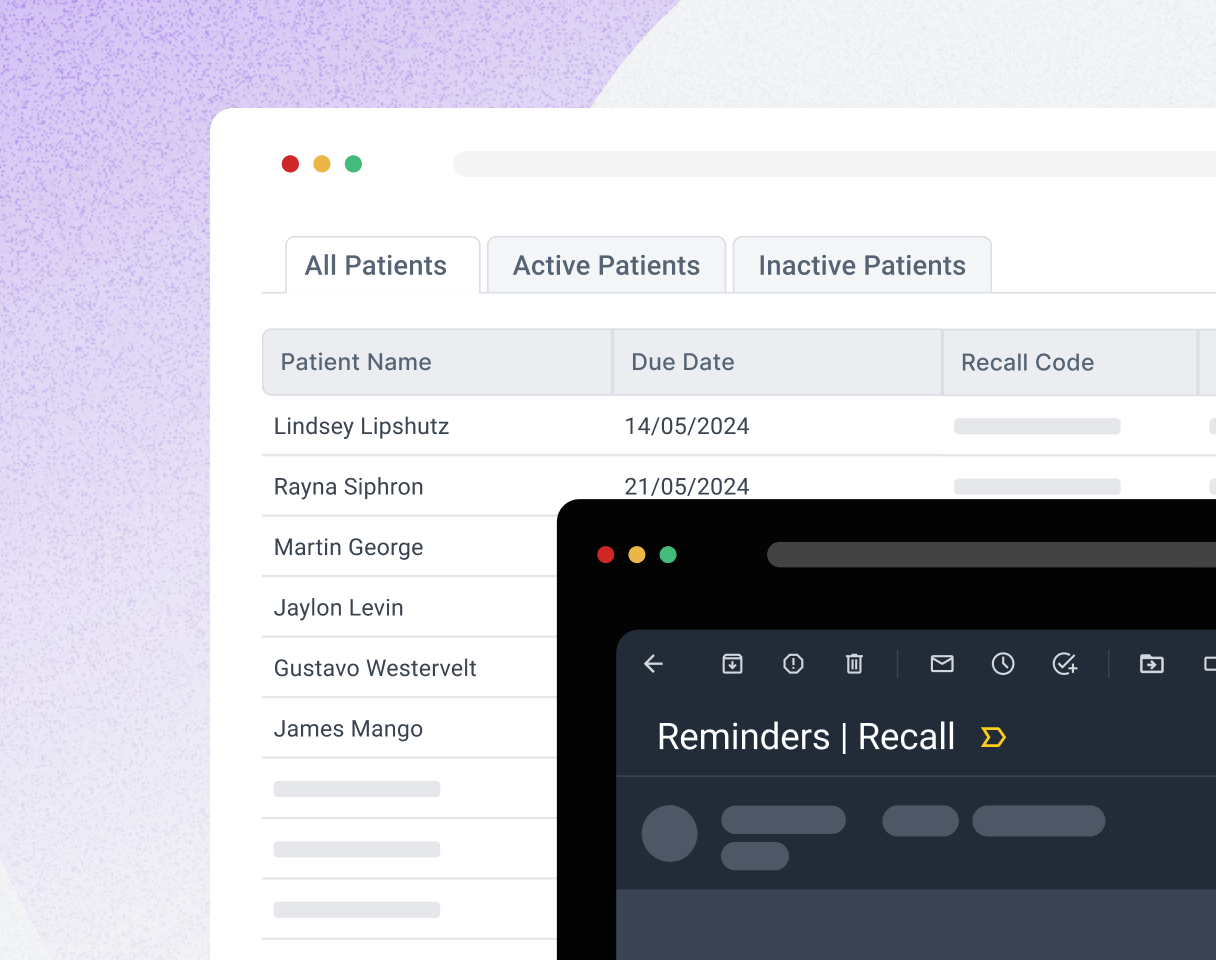 Simplified Recall Booking Workflow