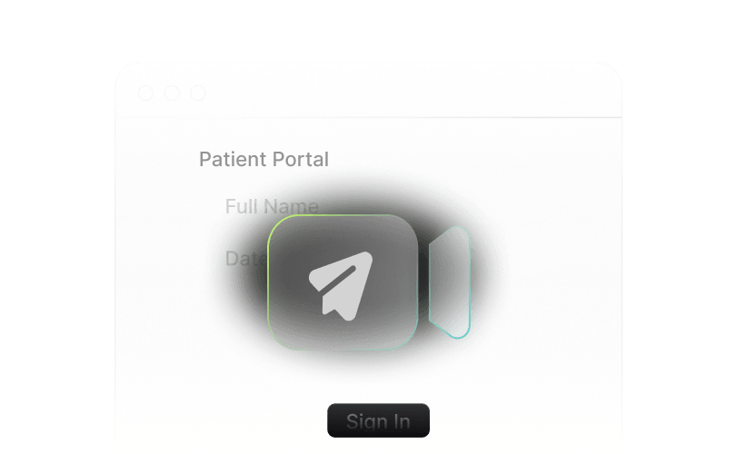 Sends videos via portal or text, Ai