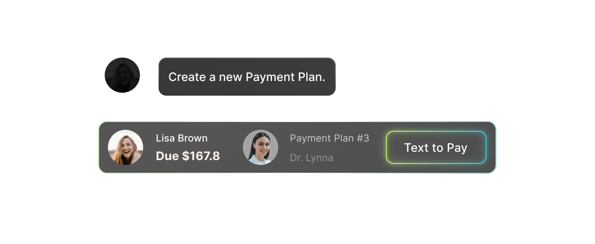 Offers text-to-pay and self-serve plans Offers text-to-pay and self-serve plans, AI